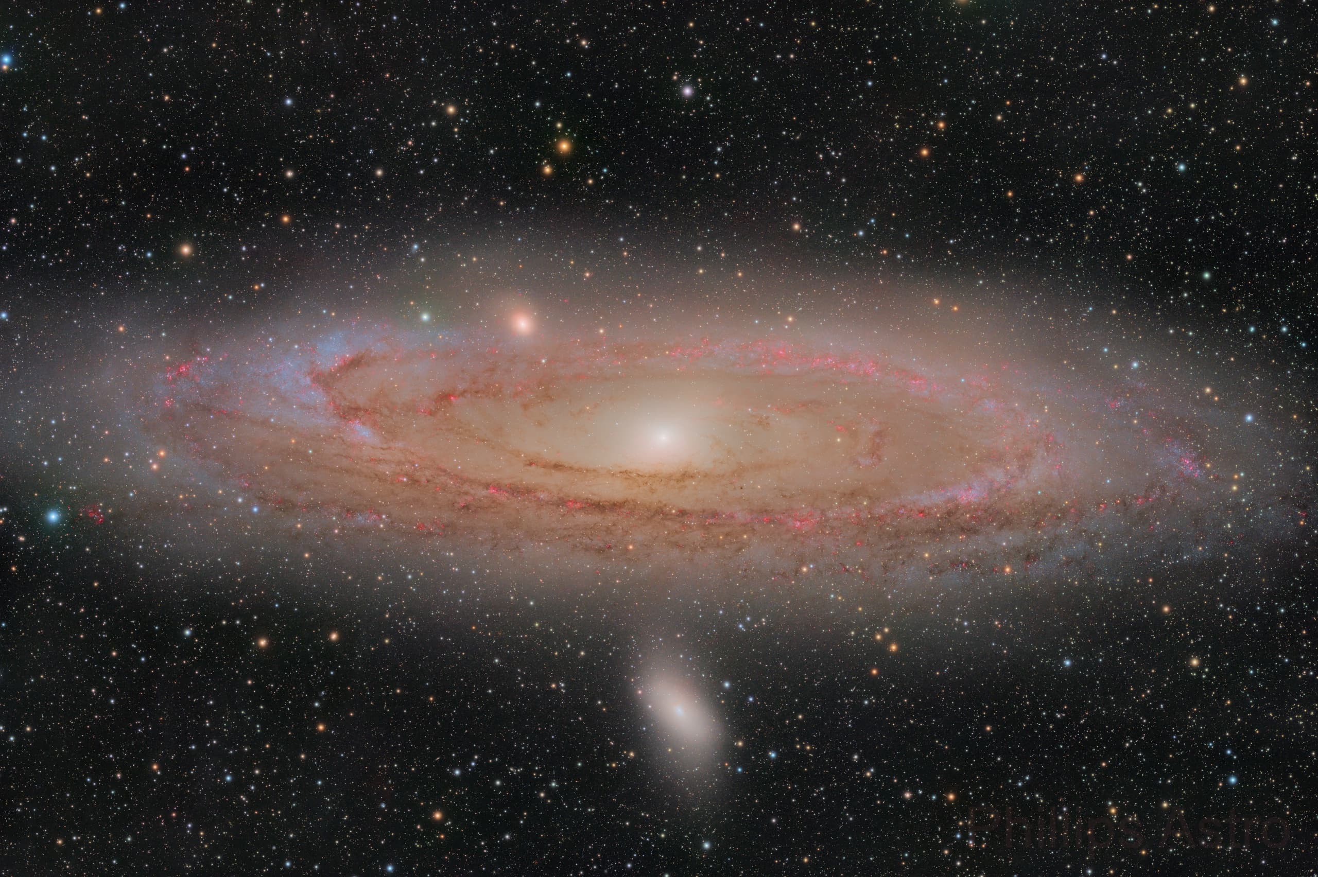 M 31 - Andromeda (LRGB + H-alpha)