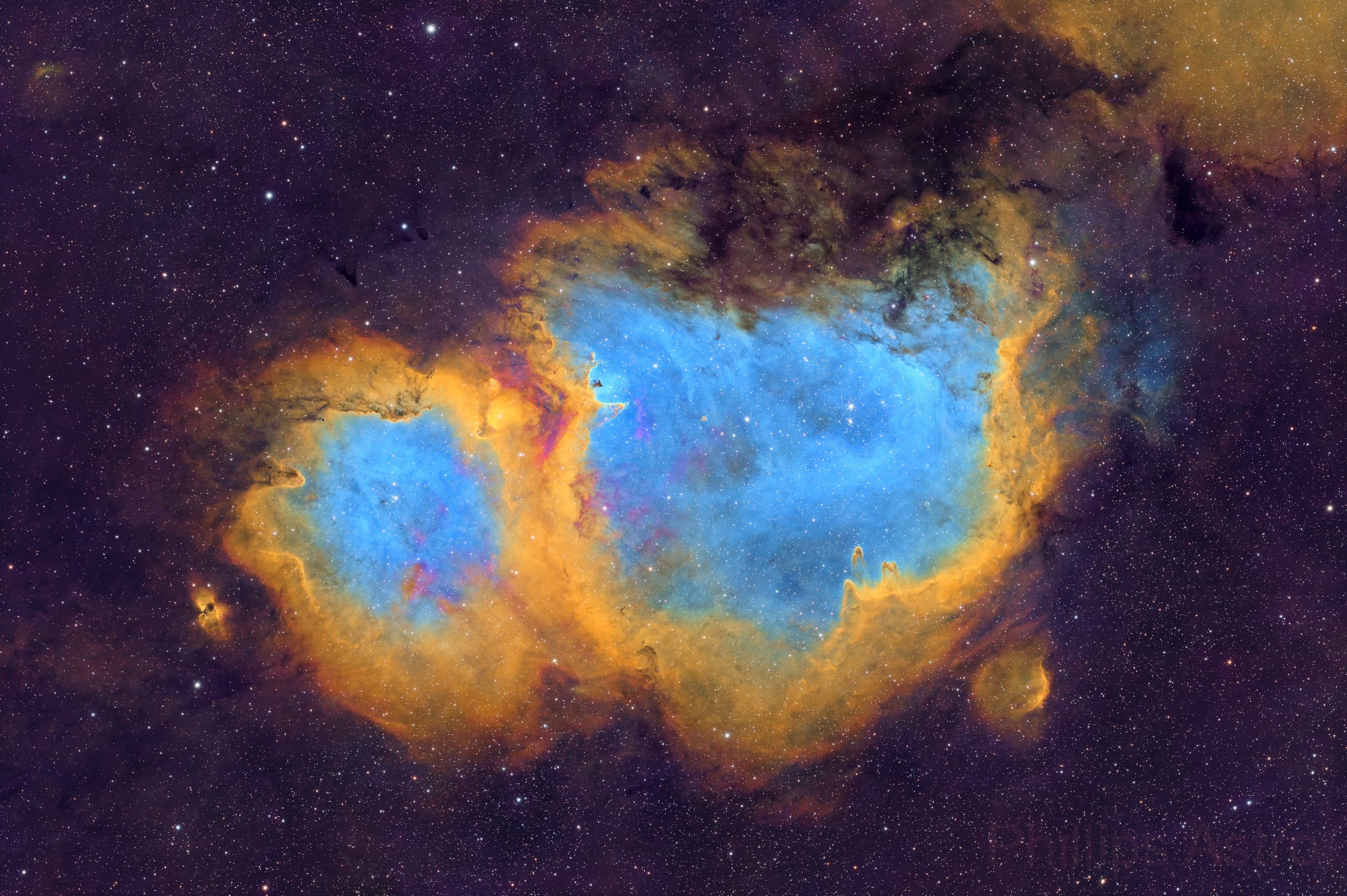 IC 1848– The Soul Nebula (SHO) (Reprocessed)